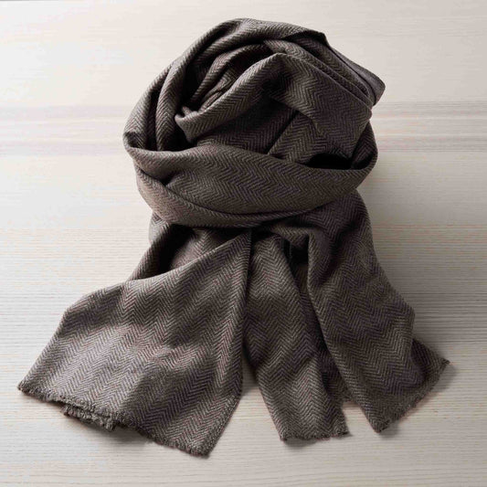 Wrap – Brown Herringbone
