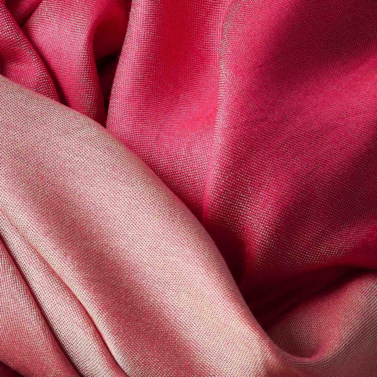 Reversible Silk Wrap – Raspberry/Sand