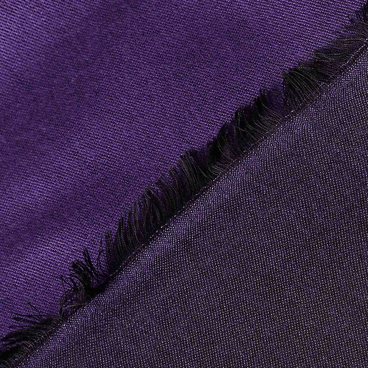 Reversible Silk Wrap – Violet/Aubergine