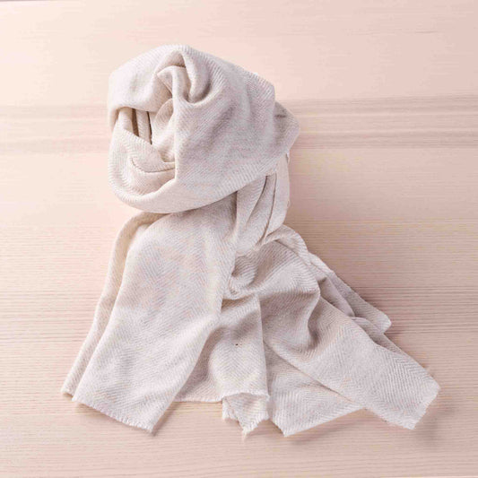 Wrap – Ivory Herringbone