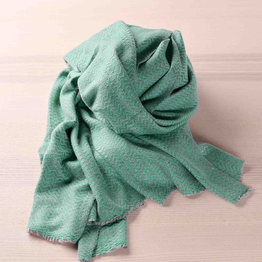 Wrap – Lime Green Beige Wave