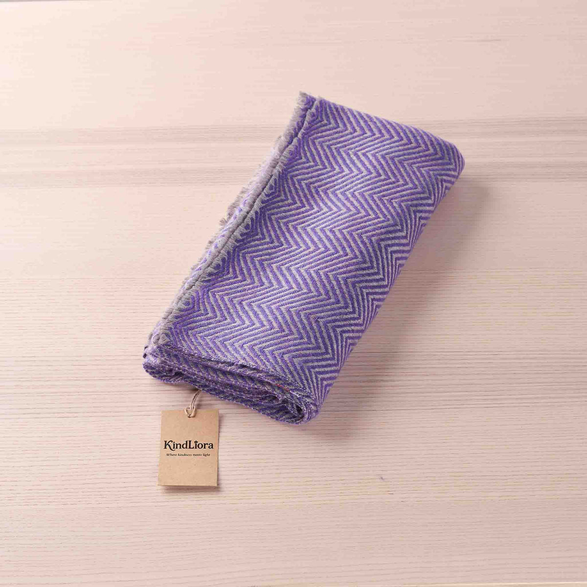 Wrap – Purple Grey Herringbone