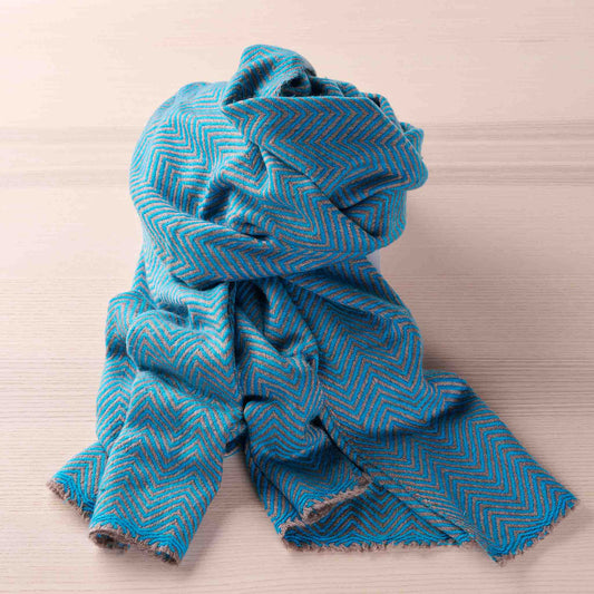 Wrap – Turquoise Beige Wave