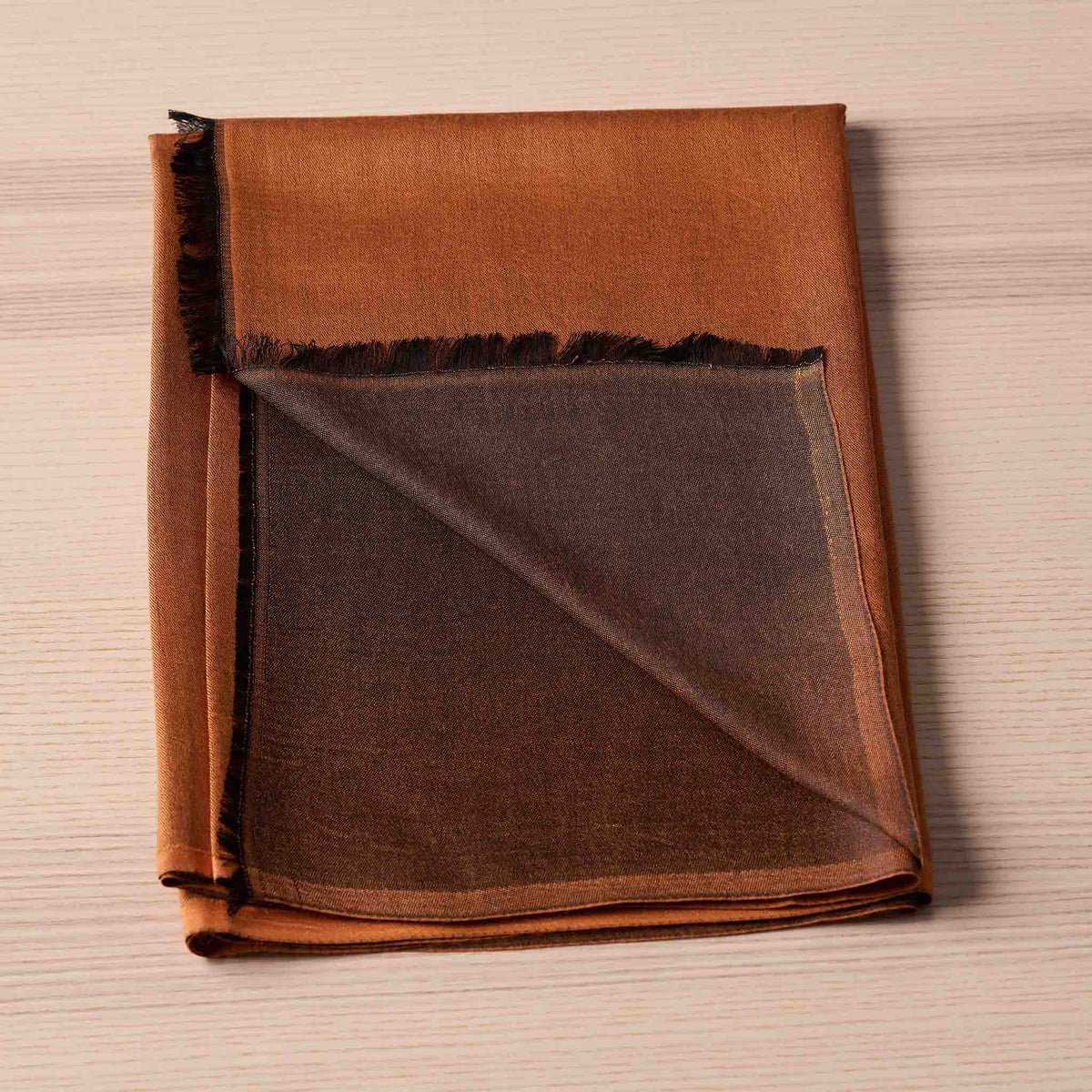 Reversible Silk Wrap – Amber/Black
