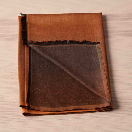 Reversible Silk Wrap – Amber/Black