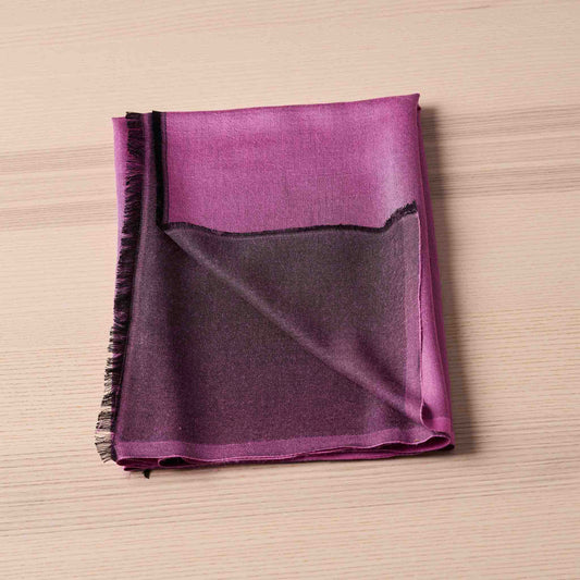 Reversible Silk Wrap – Dusty Rose/Plum