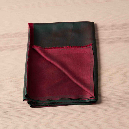 Reversible Silk Wrap – Deep Teal/Wine Red