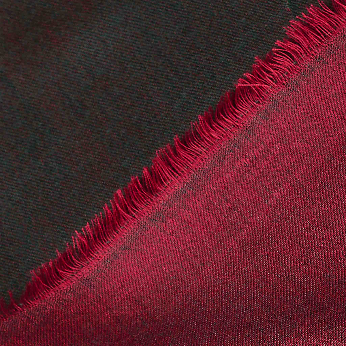 Reversible Silk Wrap – Deep Teal/Wine Red