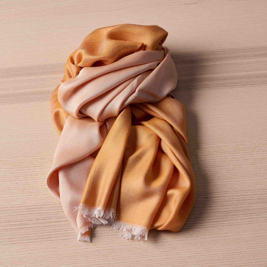 Reversible Silk Wrap – Honey/Sand