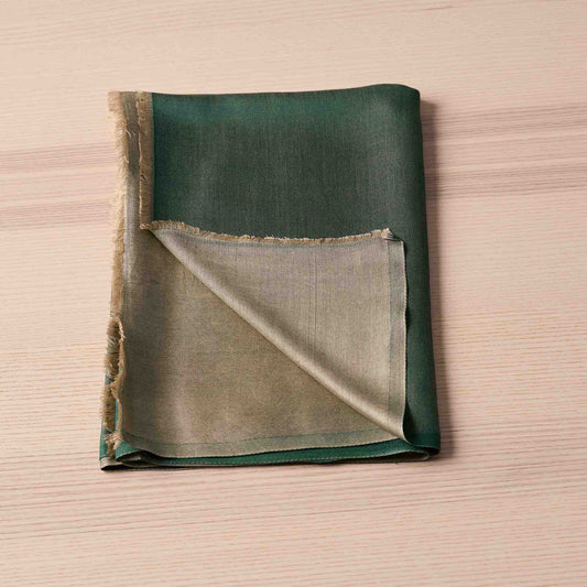 Reversible Silk Wrap – Dark Olive/Taupe