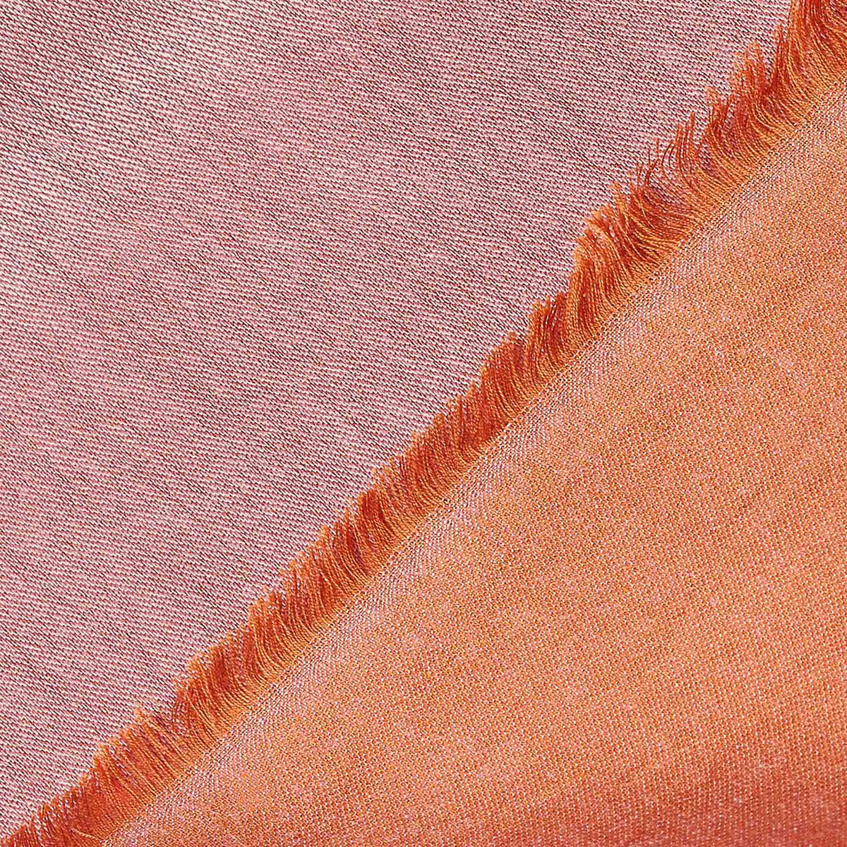 Reversible Silk Wrap – Peach/Ivory
