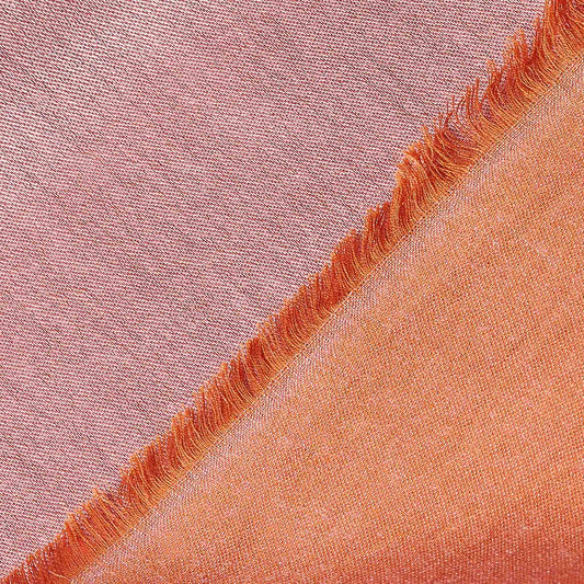Reversible Silk Wrap – Peach/Ivory
