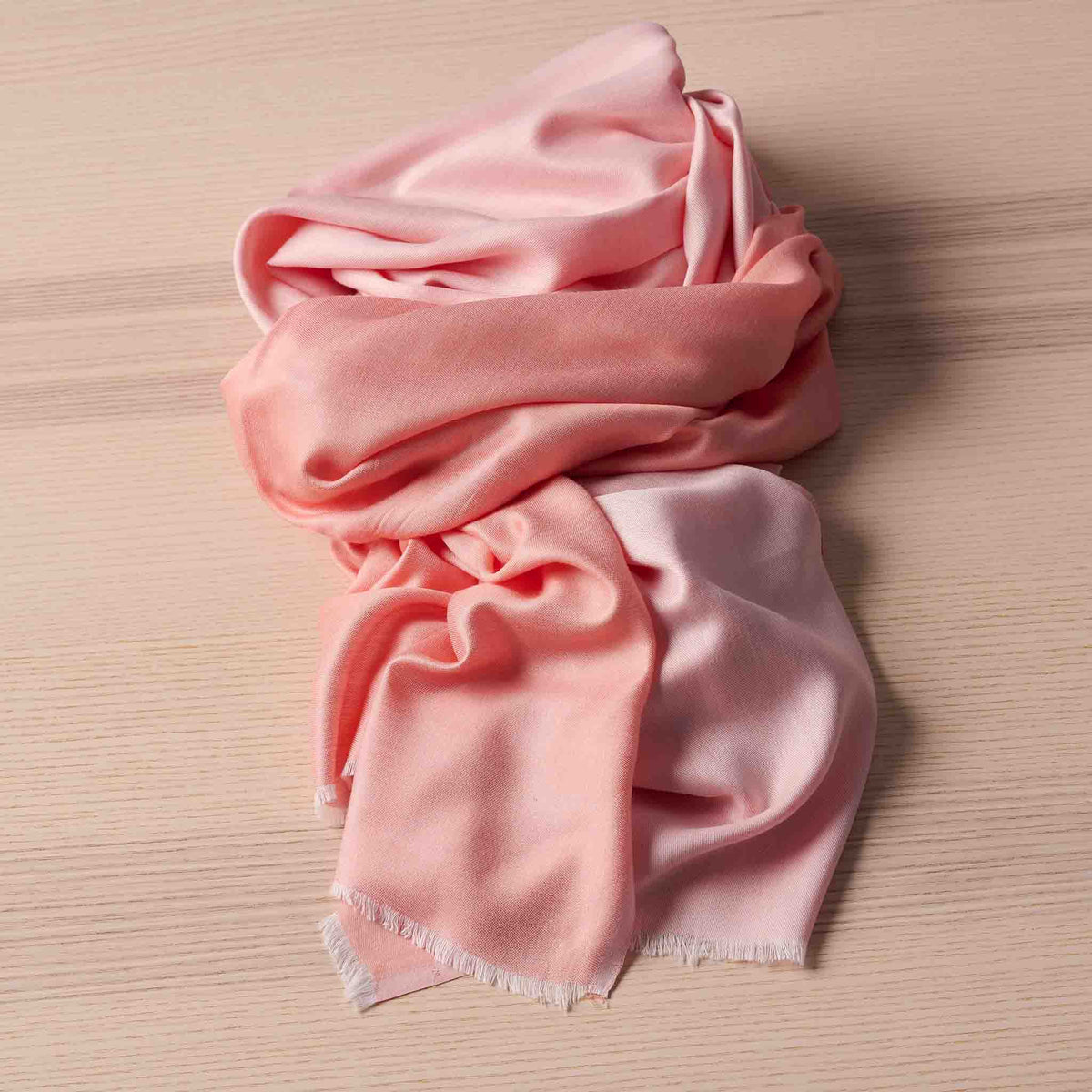 Reversible Silk Wrap – Peach/Blush