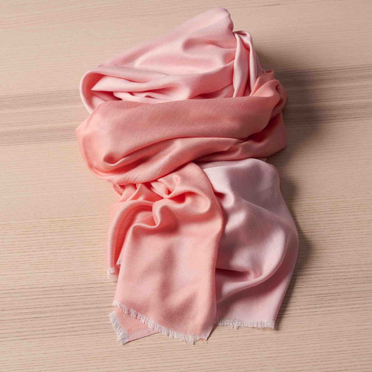 Reversible Silk Wrap – Peach/Blush