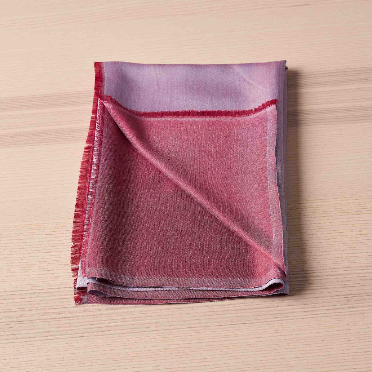 Reversible Silk Wrap – Raspberry/Lavender