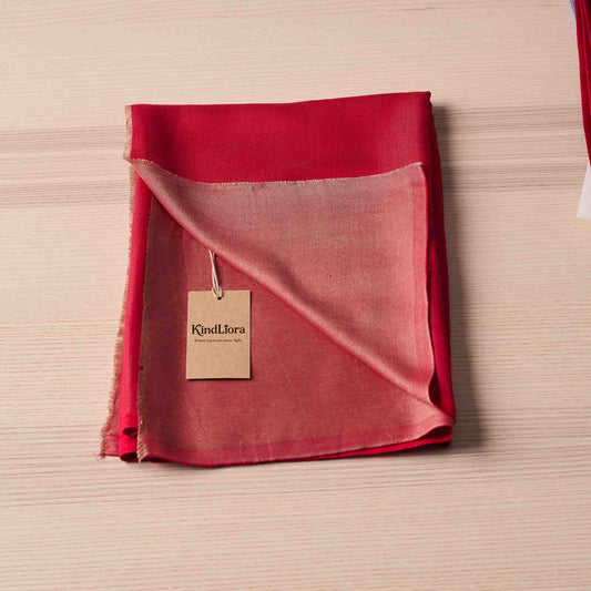 Reversible Silk Wrap – Raspberry/Terracotta