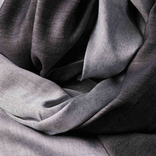 Reversible Silk Wrap – Silver Grey/Charcoal