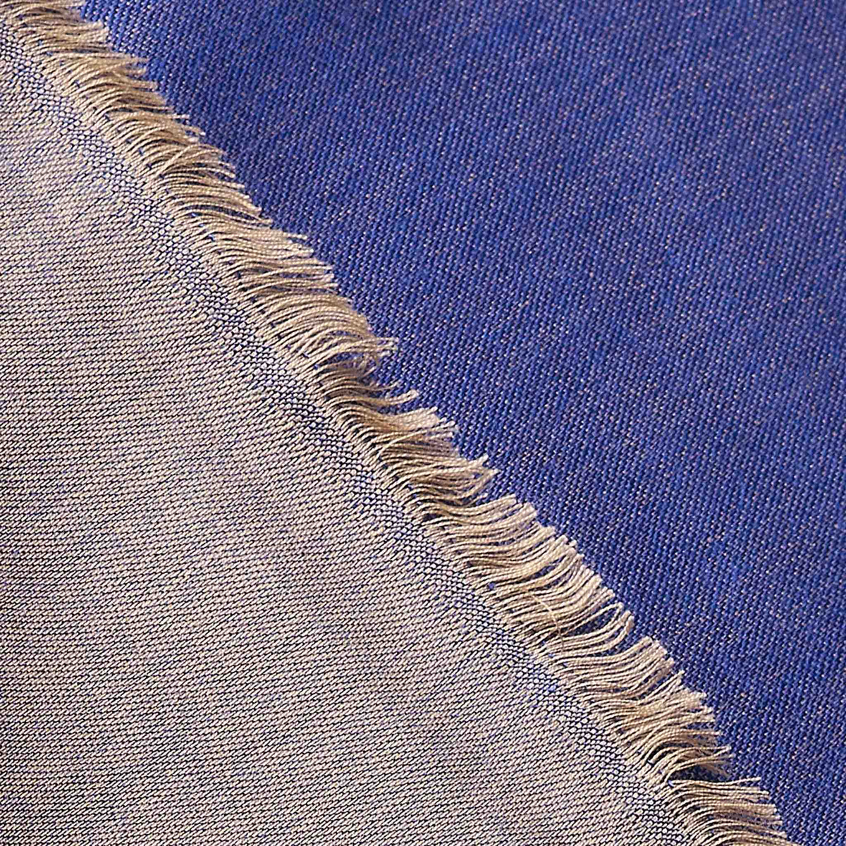 Reversible Silk Wrap – Sky Blue/Taupe