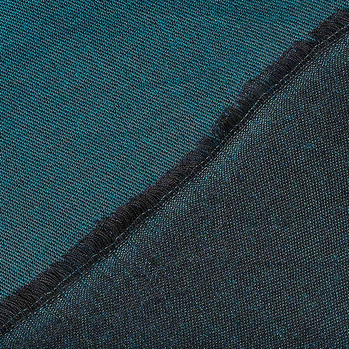 Reversible Silk Wrap – Turquoise/Charcoal