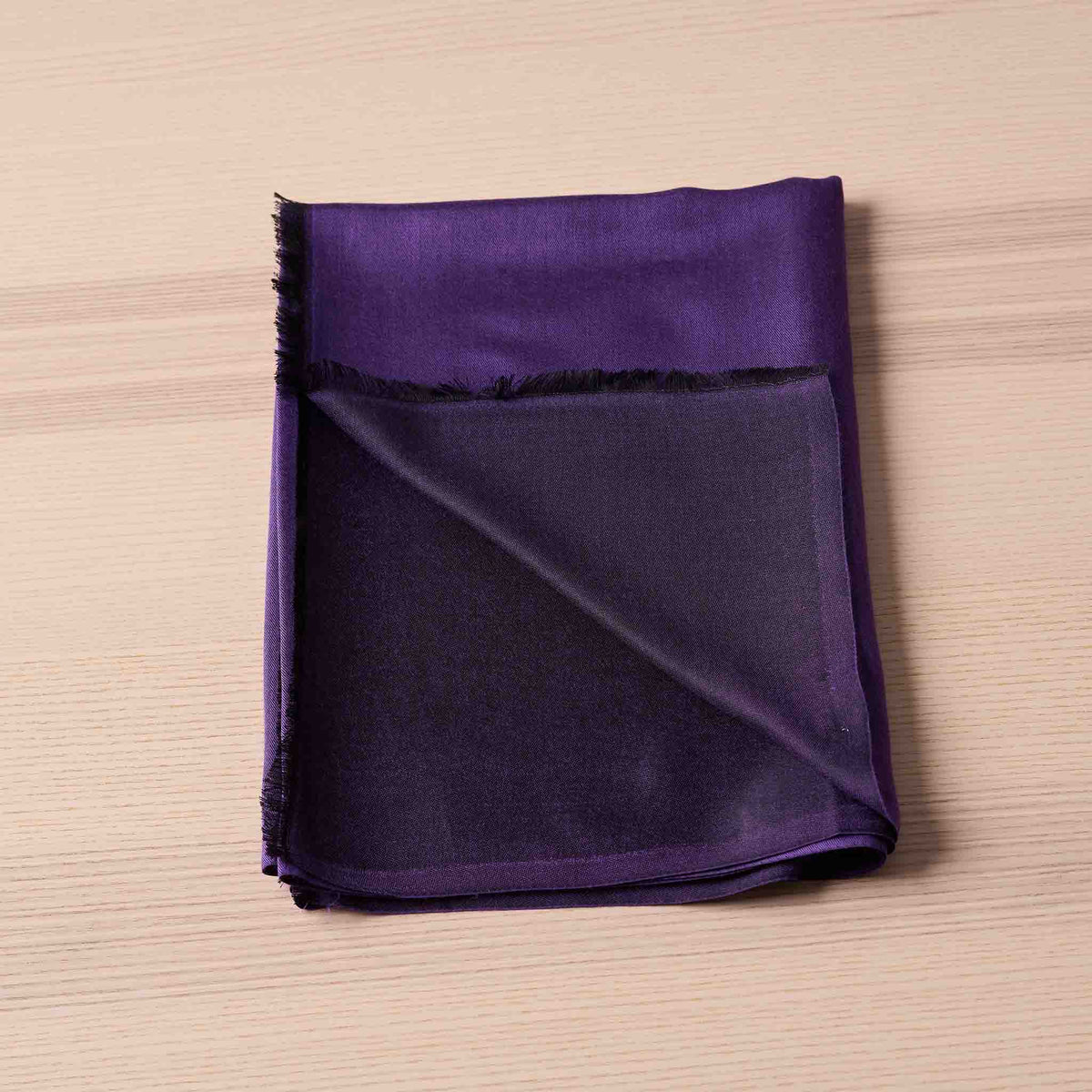 Reversible Silk Wrap – Violet/Aubergine