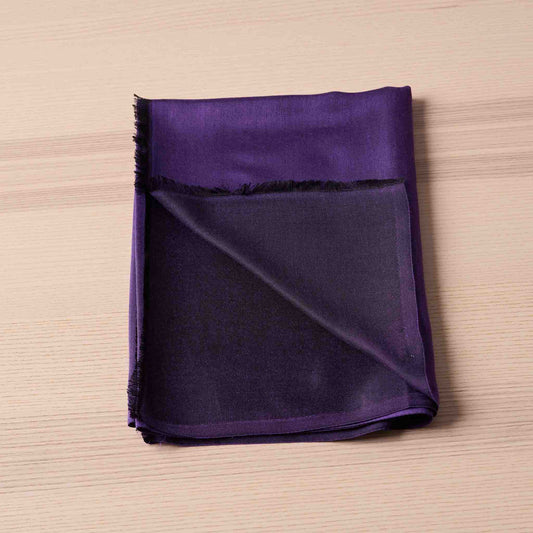 Reversible Silk Wrap – Violet/Aubergine